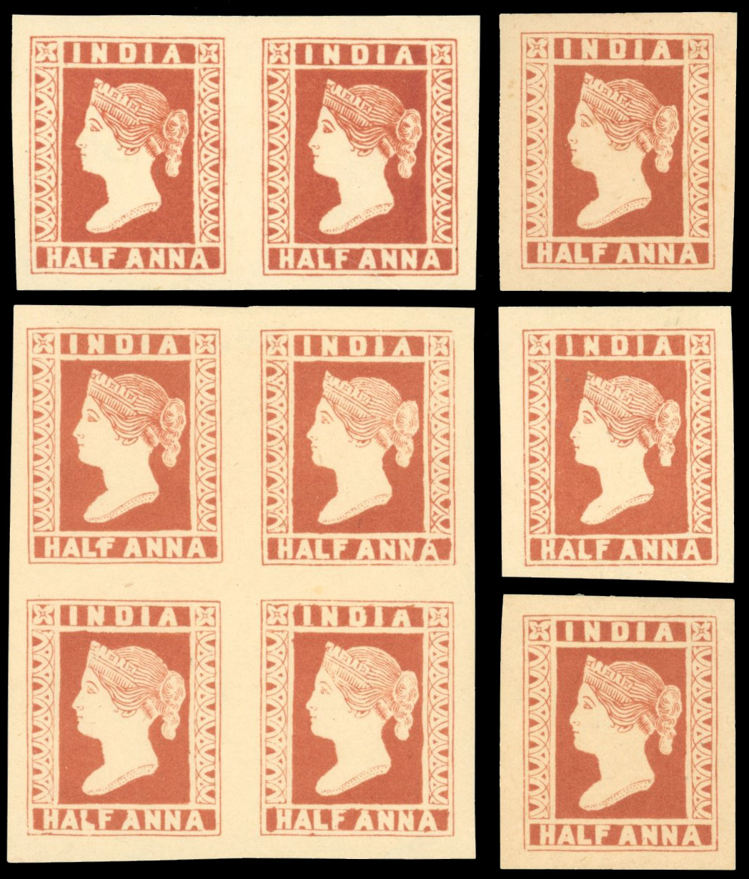 † India 1894 impressions from the Die Used for the ½a