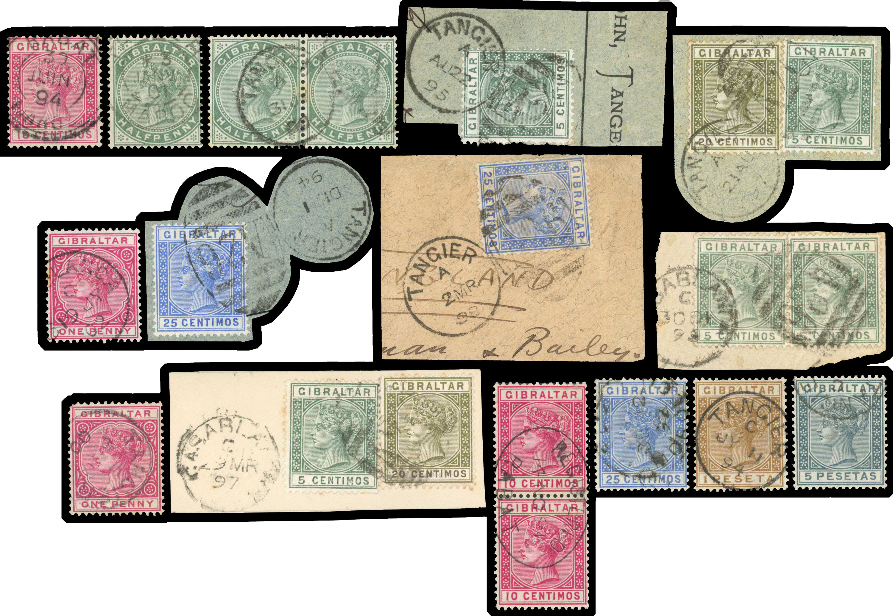 Selection of Gibraltar used in Morocco Agencies