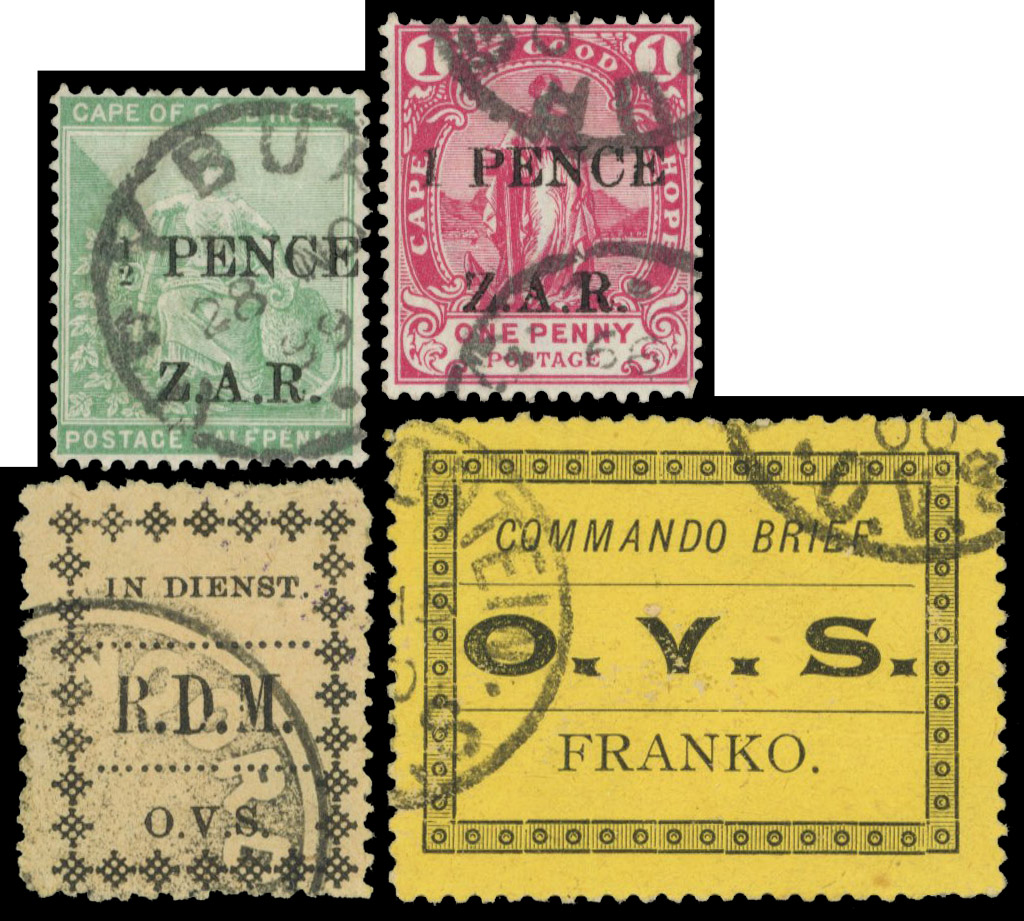 BRITISH AFRICA- Vryburg and OFS quartet used