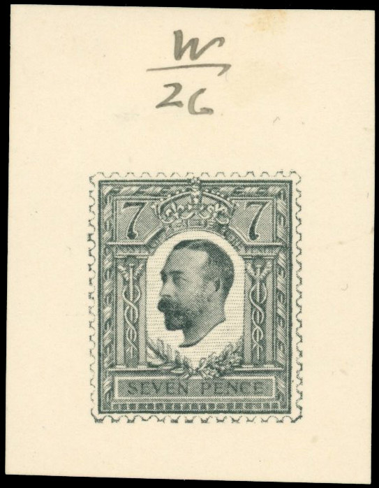 GB 1911-12 Hentschel Small Format 7d essay in greenish grey