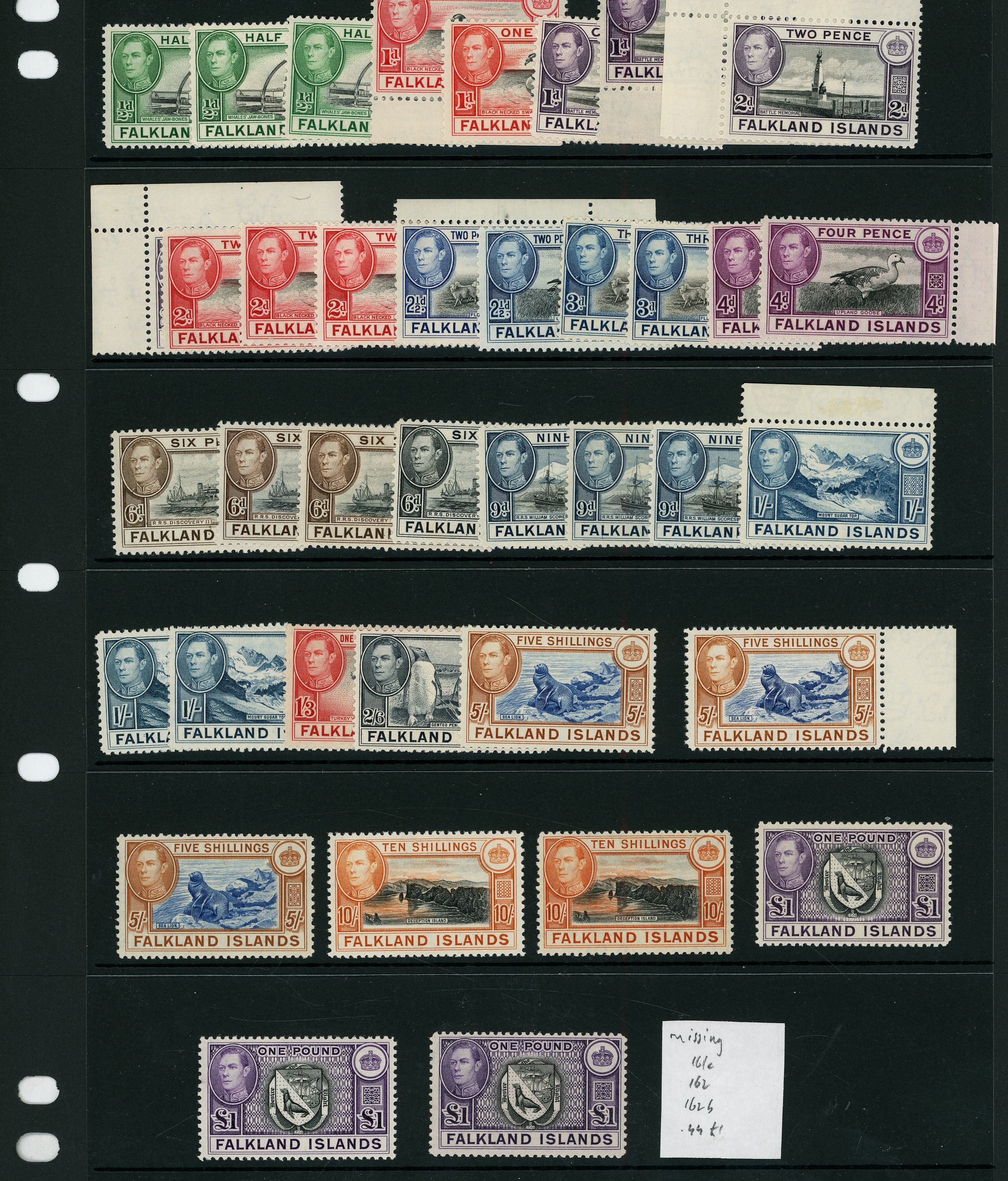 Falklands 1938 set collection...