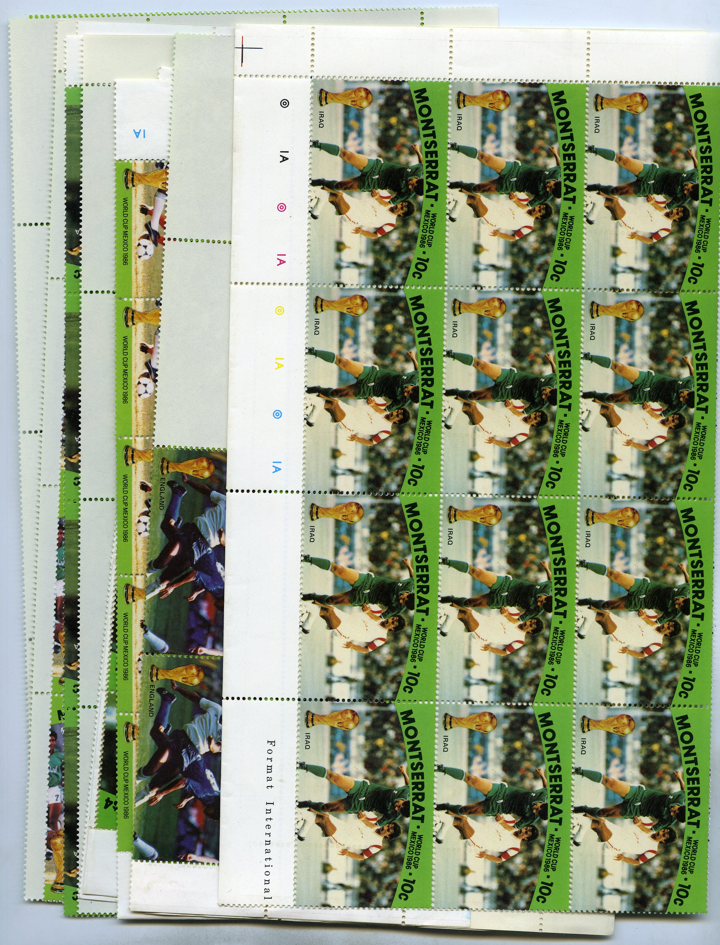 1986 unissued Football World Cup set of eight...