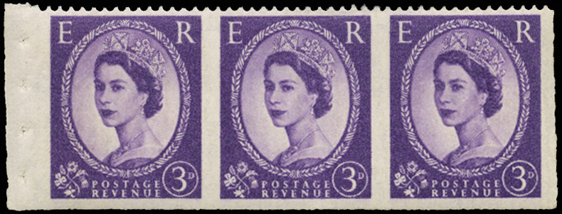 GB 1958  SG575var Mint - imperf three sides