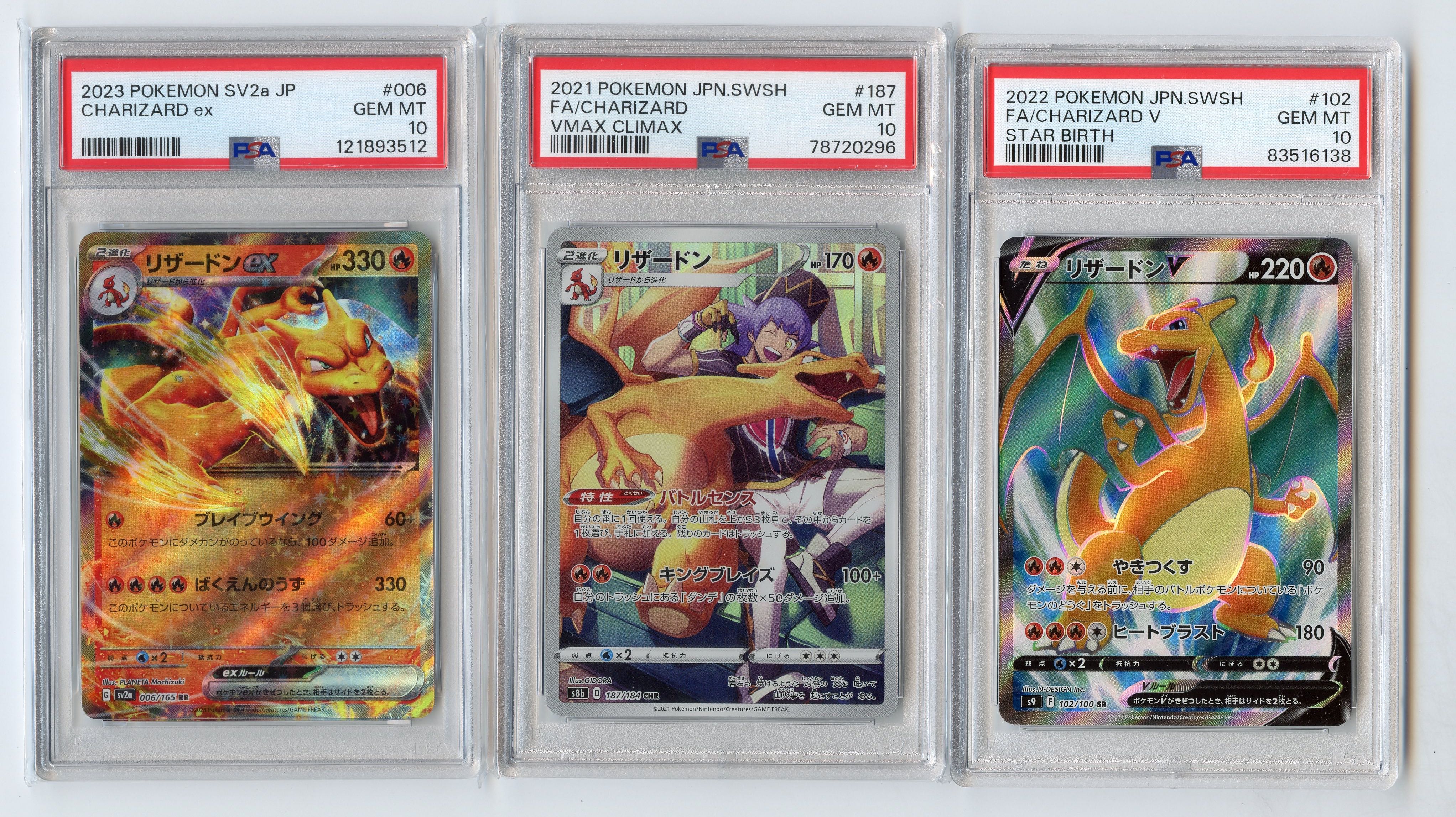 PSA 10 Charizard Collection - X7 Graded Cards