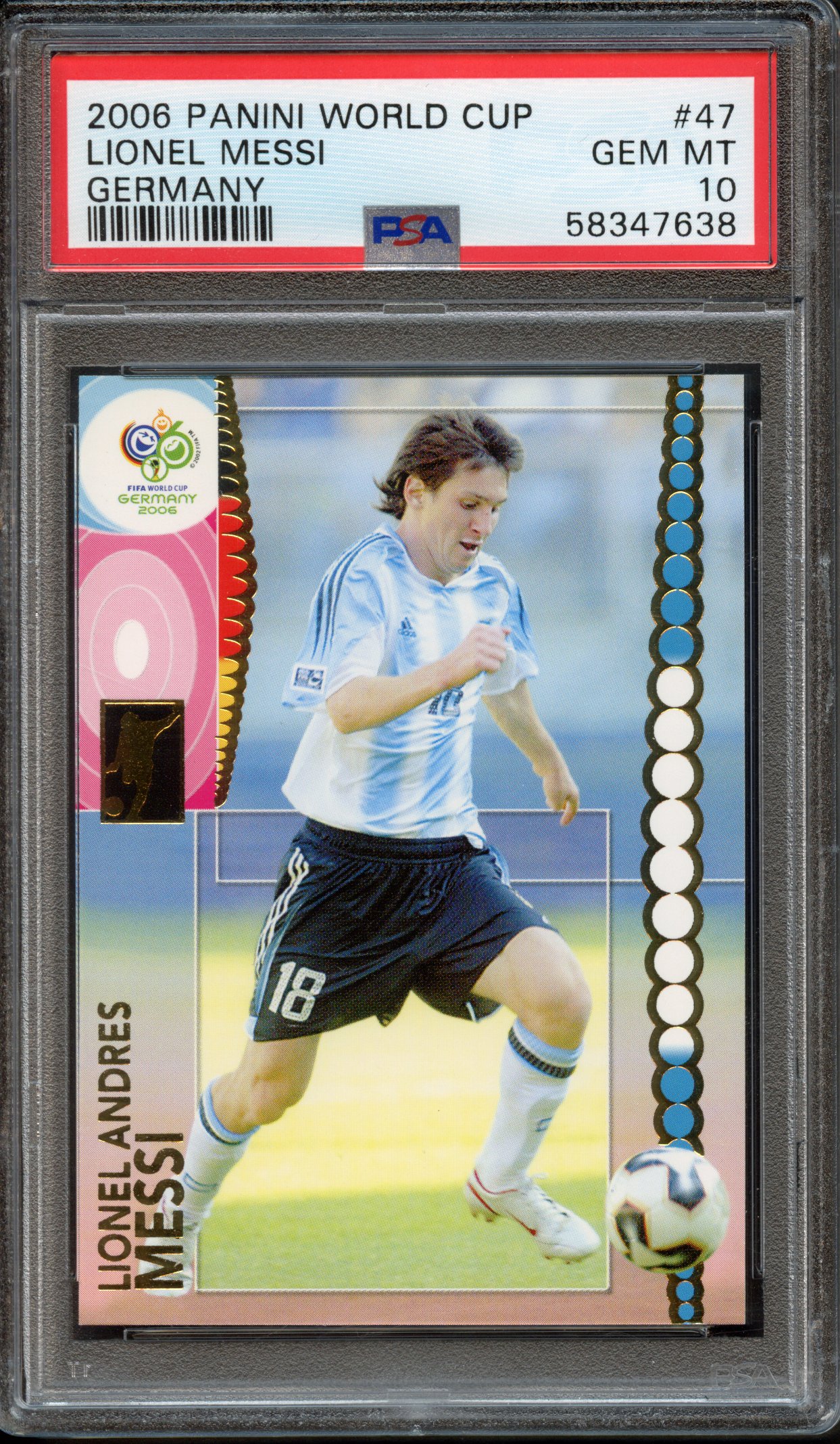 PSA 10 2006 Panini World Cup Lionel Messi #47 Germany