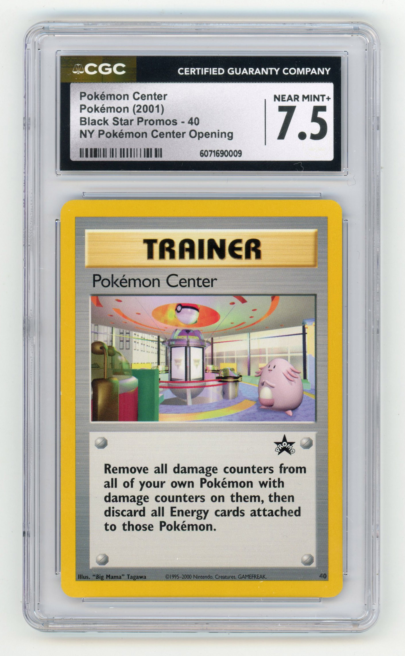 CGC 7.5 Pokémon Center Black Star Promo #40 - NY Pokémon Center Opening 2001
