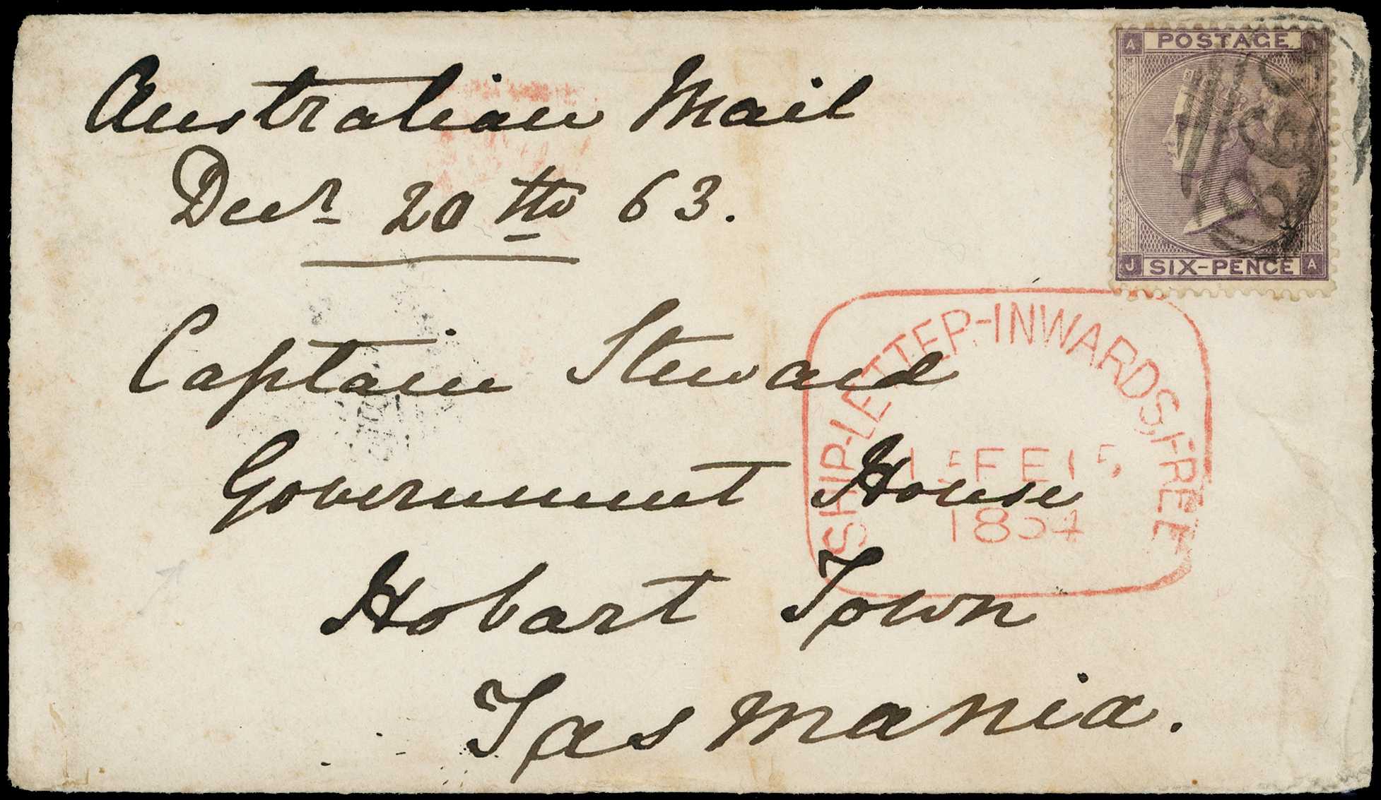 DISASTER MAIL: 1864 envelope from...