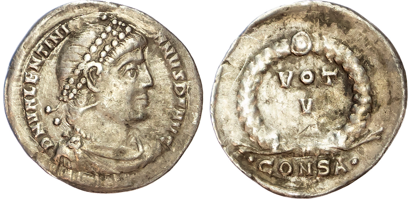 Valentinian I (AD 364-375) AR Siliqua, Constantinople, AD 364-367, 3.16g. 