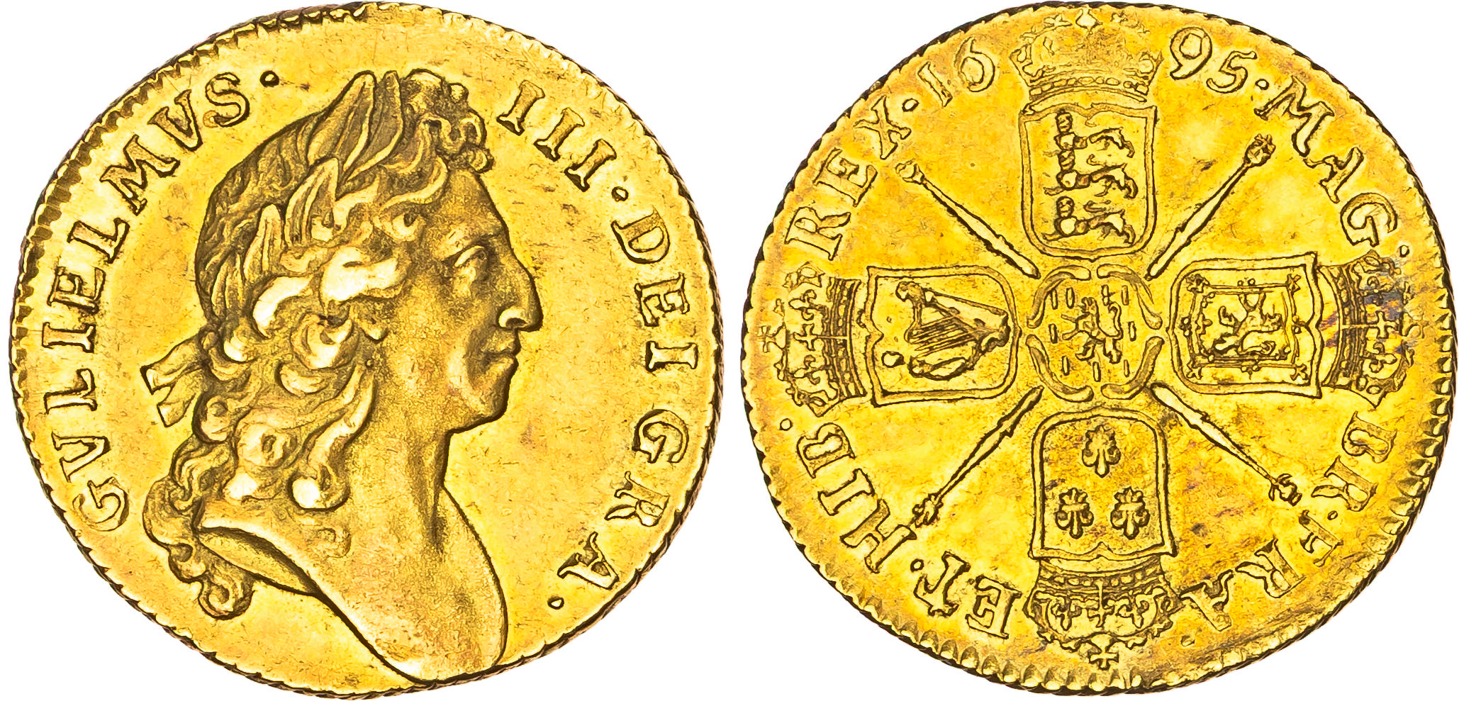 William III, (1694-1702) Guinea, 1695.