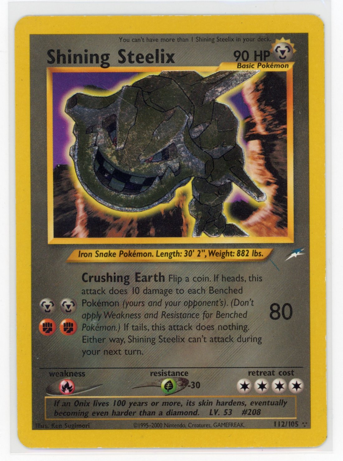 Shining Steelix 112/105 Neo Destiny HP 