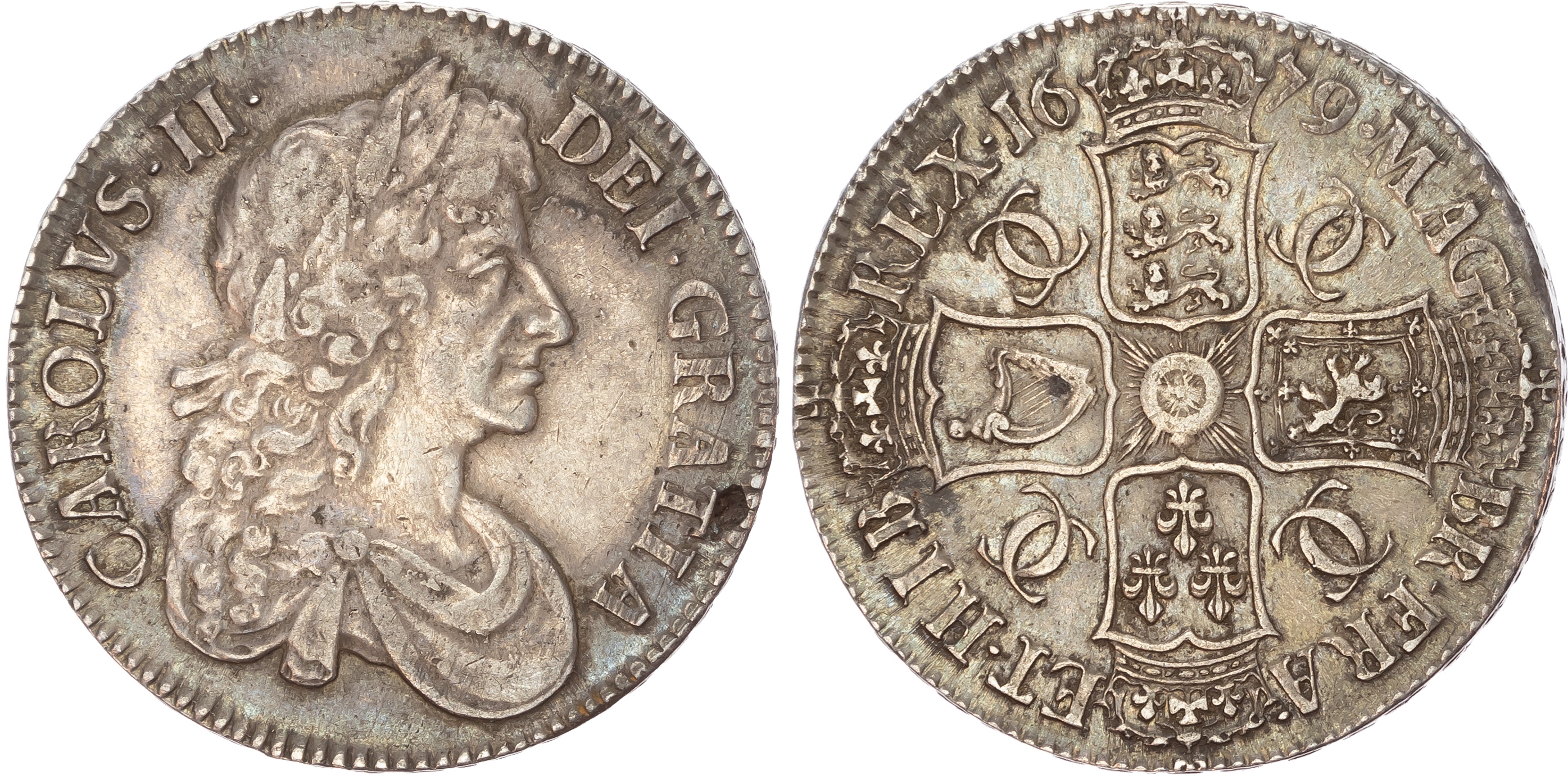 Charles II (1660-85), Crown, 1679, TRICESSIMO PRIMO