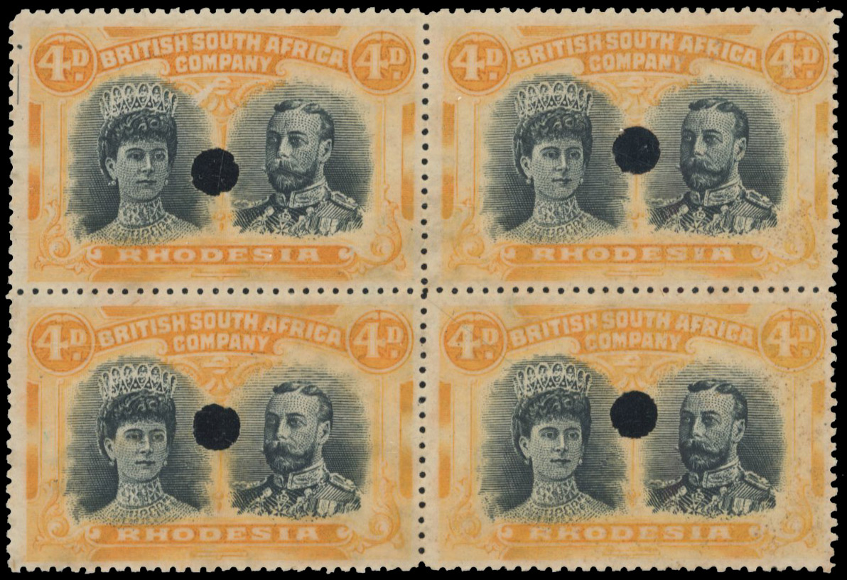 † 4d perf 15 punched holes block