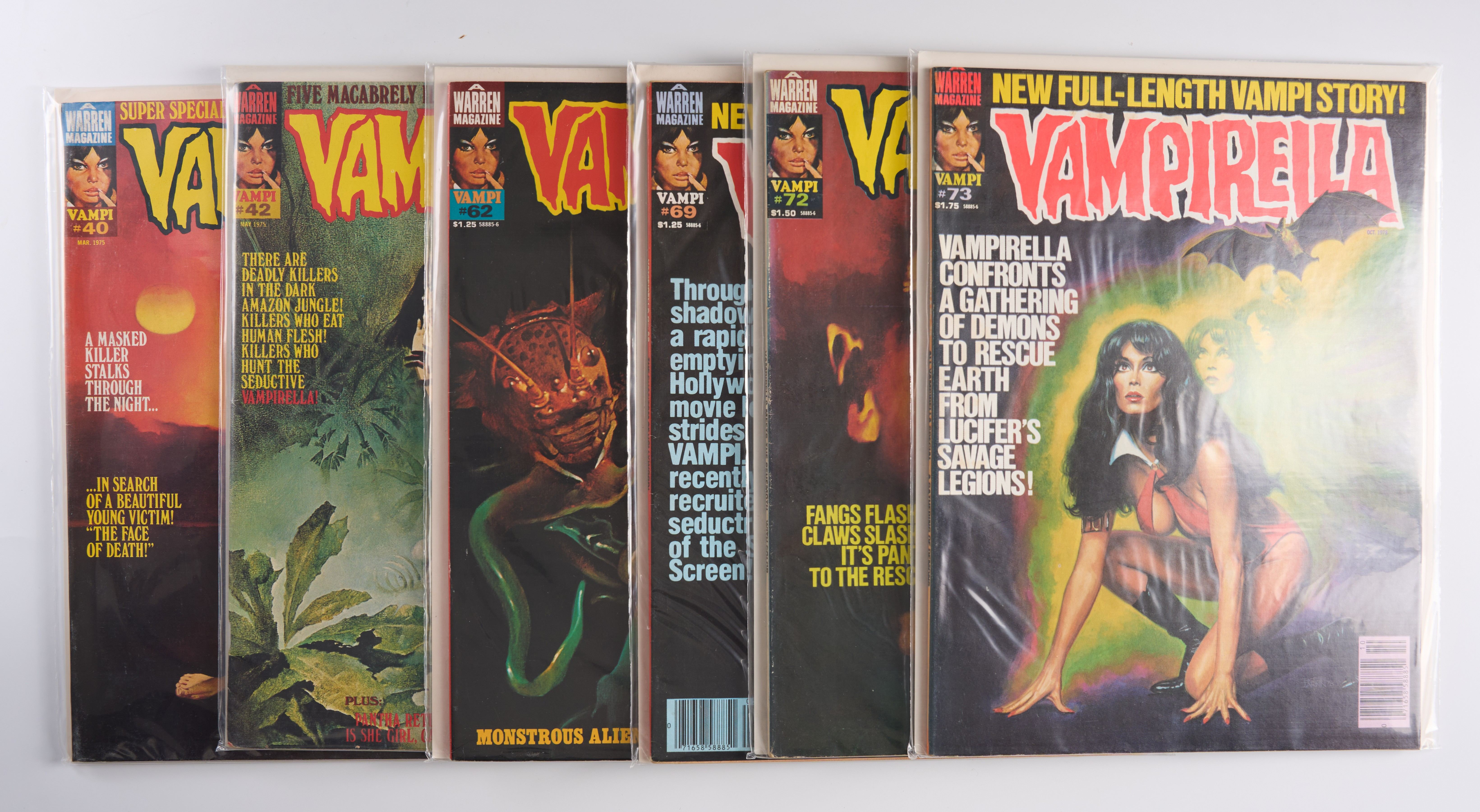 Vampirella Magazine Incomplete Run #40-#97 (Warren Magazine, 1975-1981) Total 28