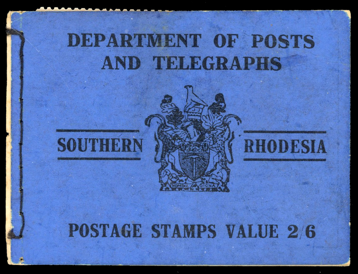 Southern Rhodesia 1928 incomplete 2s6d booklet