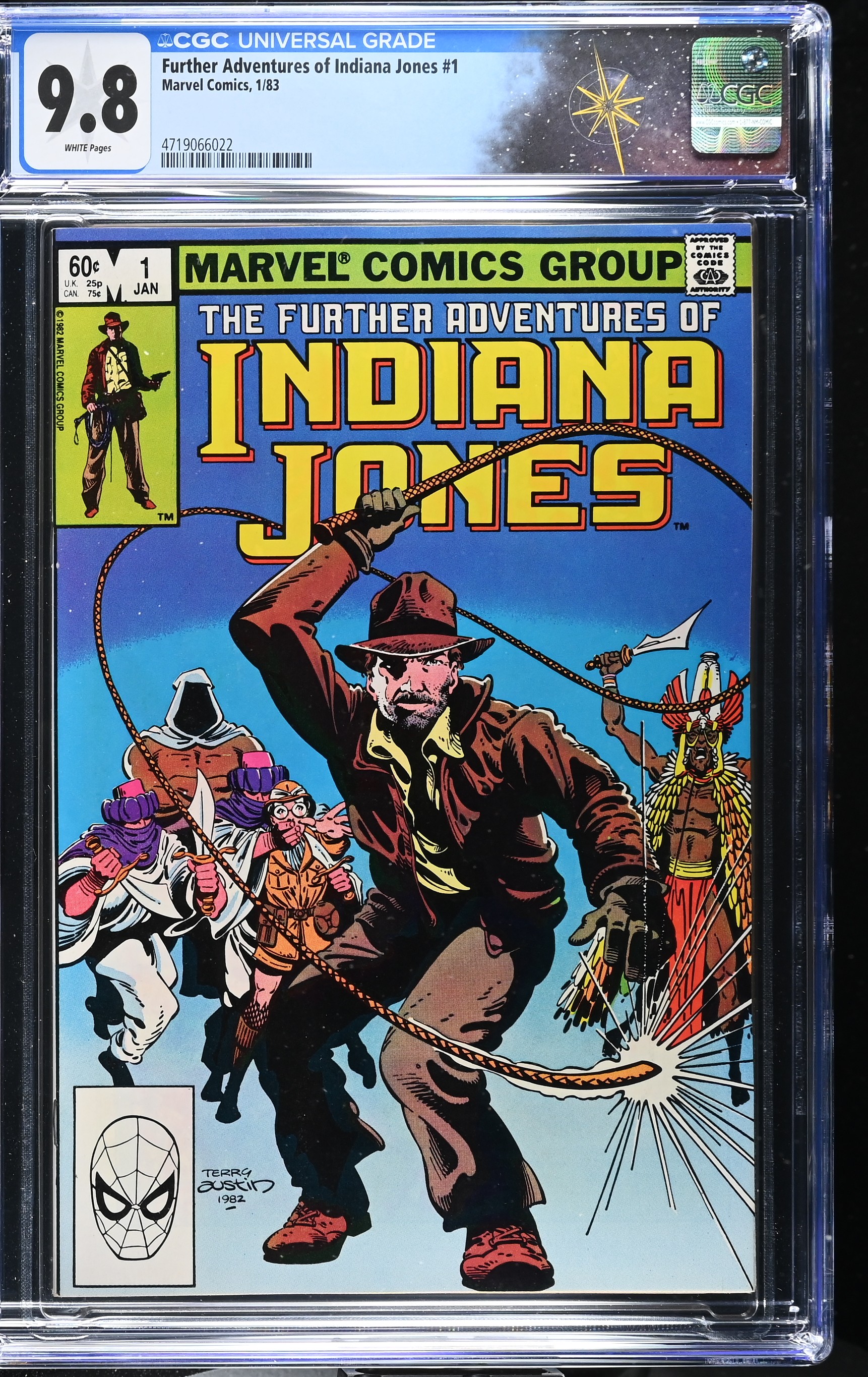 Further Adventures of Indiana Jones #1 CGC 9.8 Second Grade on the Census (Marvel Comics, 1983) White Pages