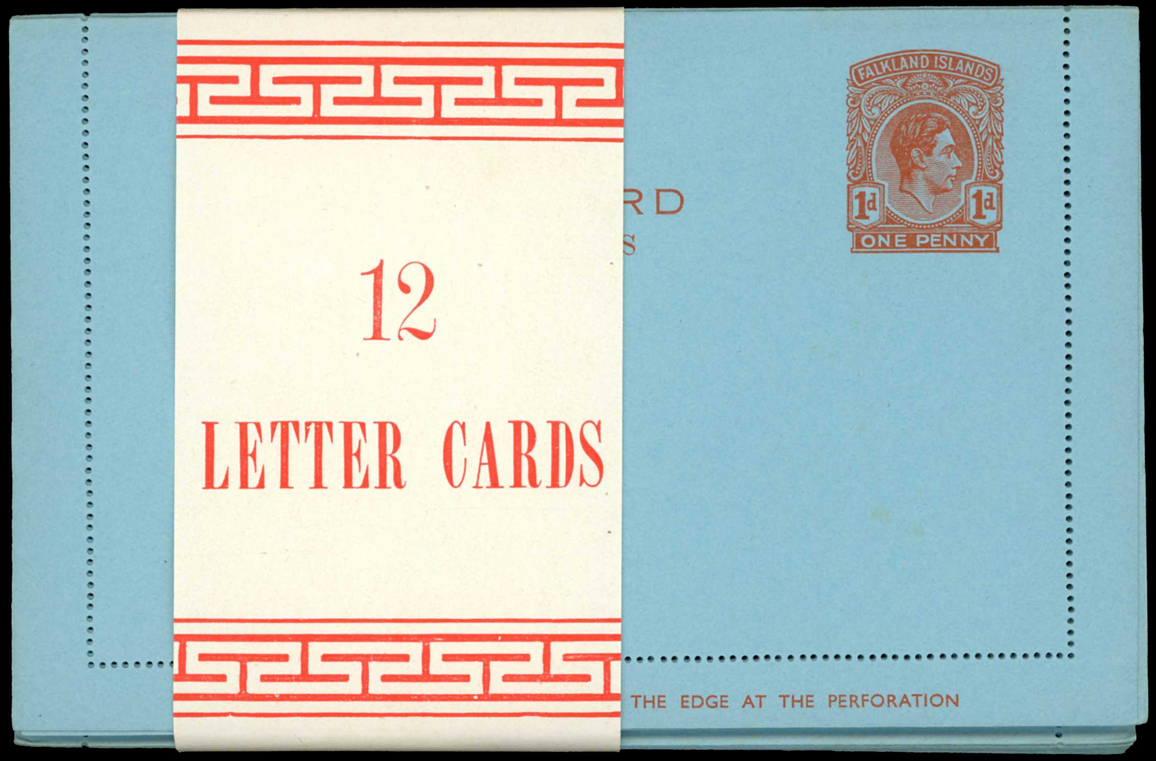 POSTAL HISTORY: 1938 1d red on blue letter...