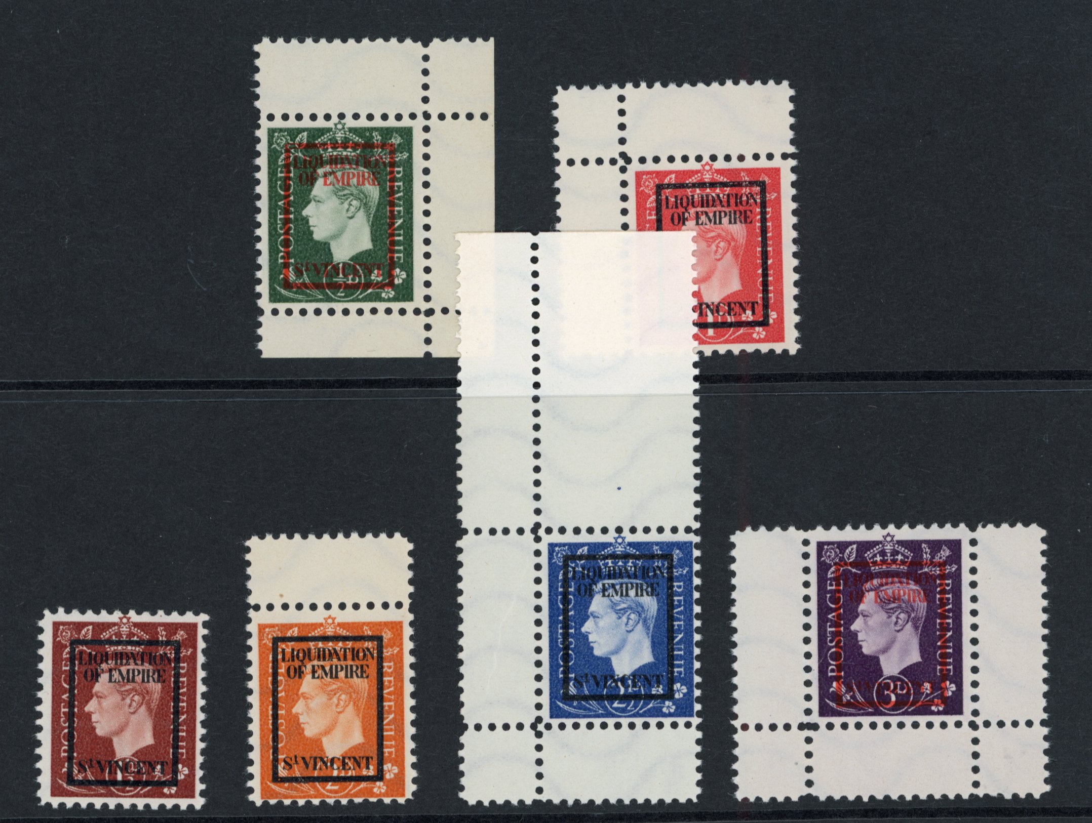 German Propaganda Forgeries; St Vincent set unused