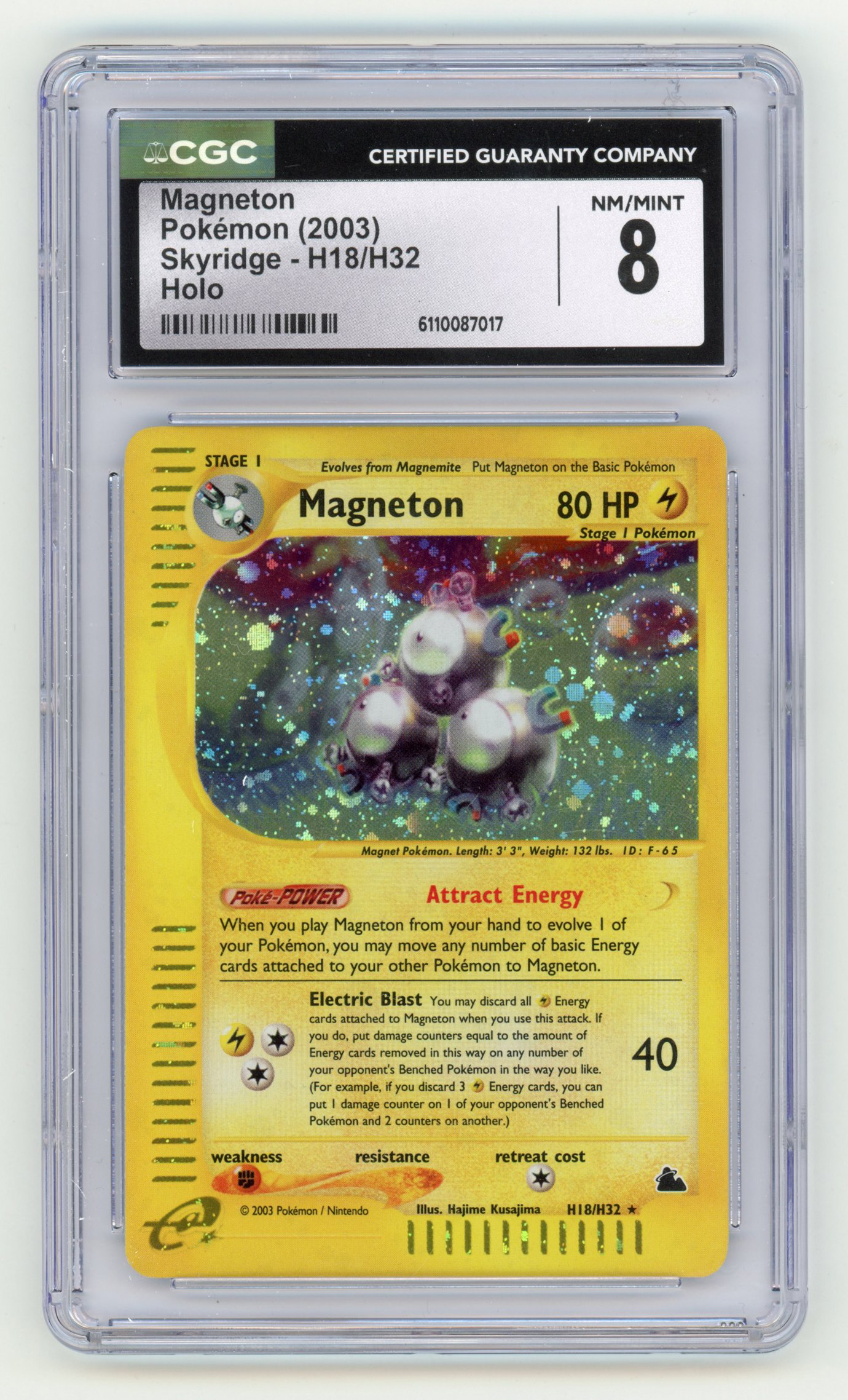 CGC 8 Magneton #H18 Holo - Skyridge