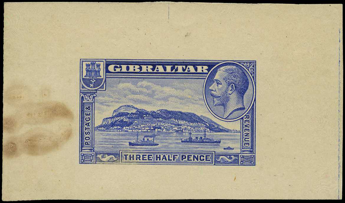 Gibraltar 1931-33 1½d blue proof