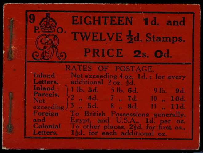 1913 (January) 2/- booklet (#9), panes...
