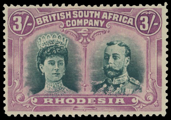 3s bright green and magenta SG 158a mint