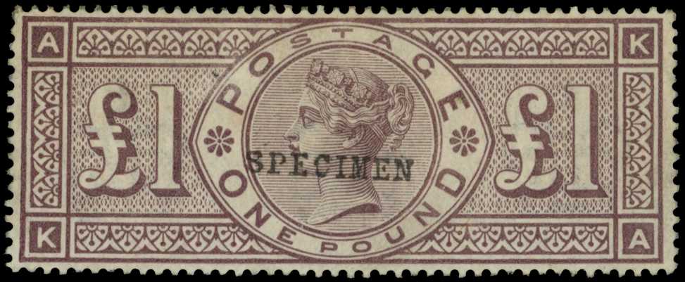 1884 £1 QV brown-lilac, wmk Three...