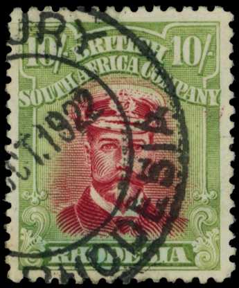 1917-20 10/- Head Die IIIB, perf 14. Fine...