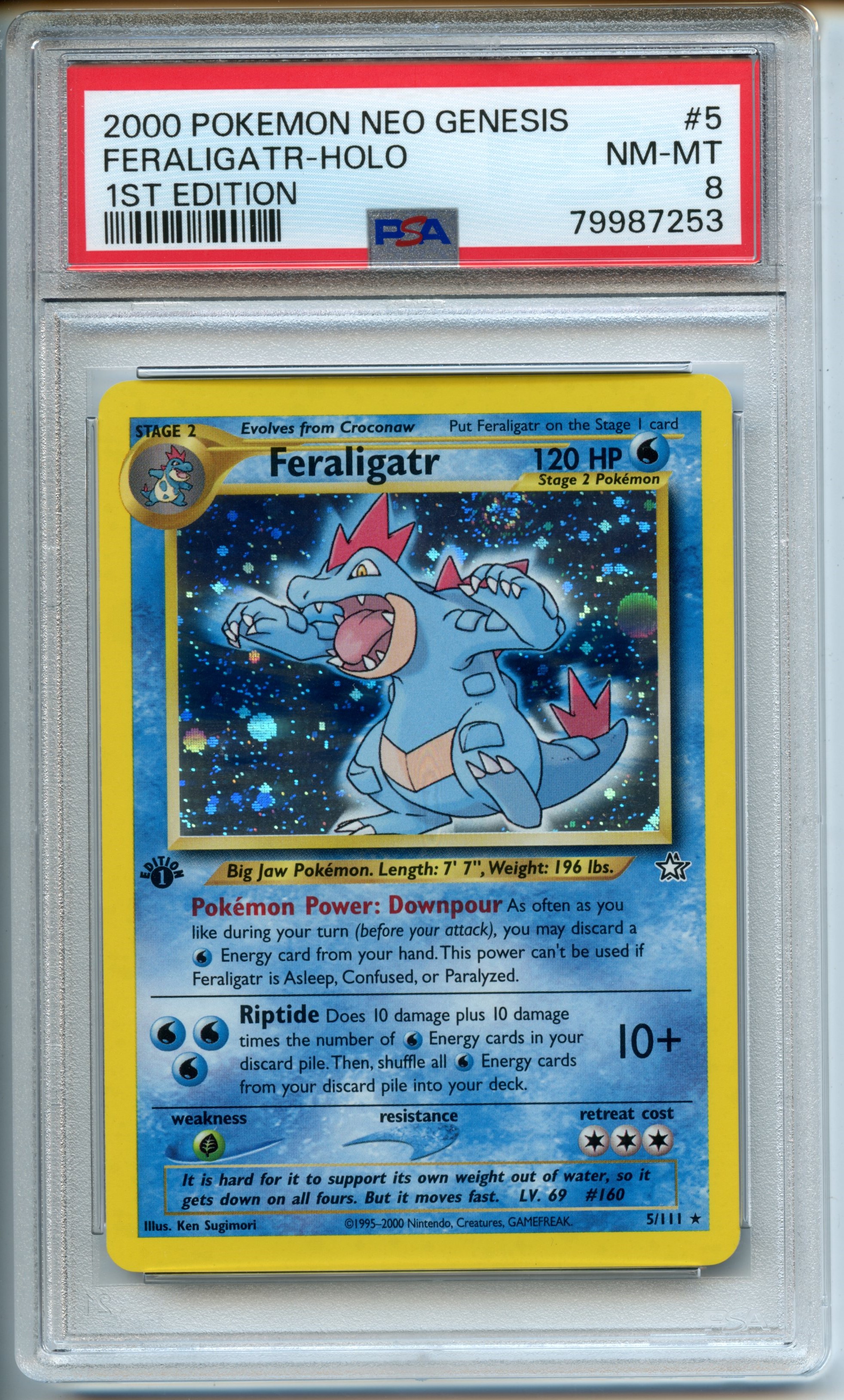 Pokemon TCG  - Feraligatr HOLO  - 1st Edition Neo Genesis - PSA 8