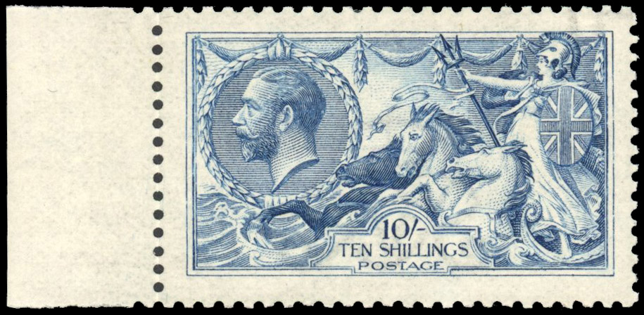 GB 1915 DLR 10s blue, unmounted mint, SG 412
