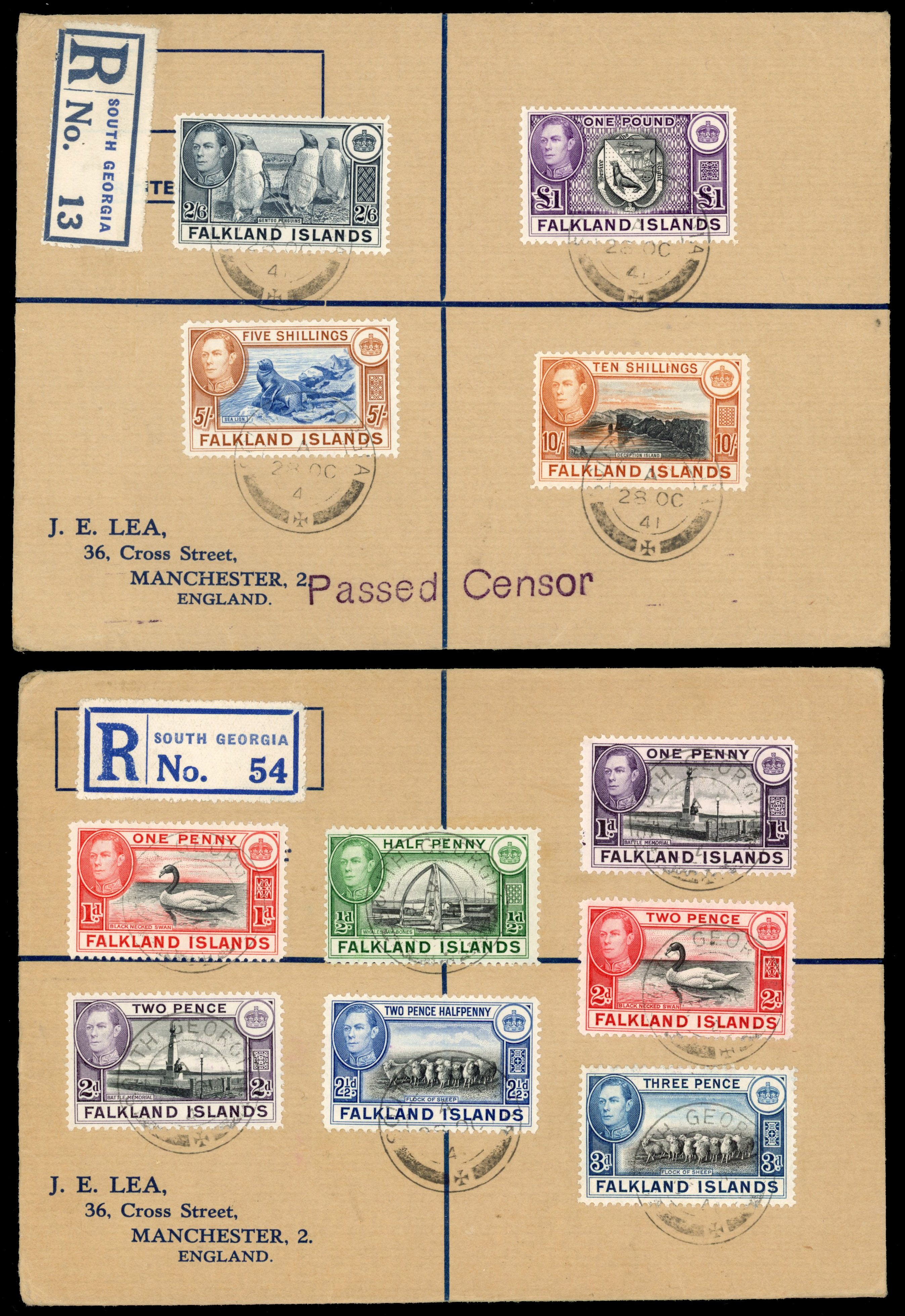 FID SG Z73/88 1941 philatelic covers from South Georgia