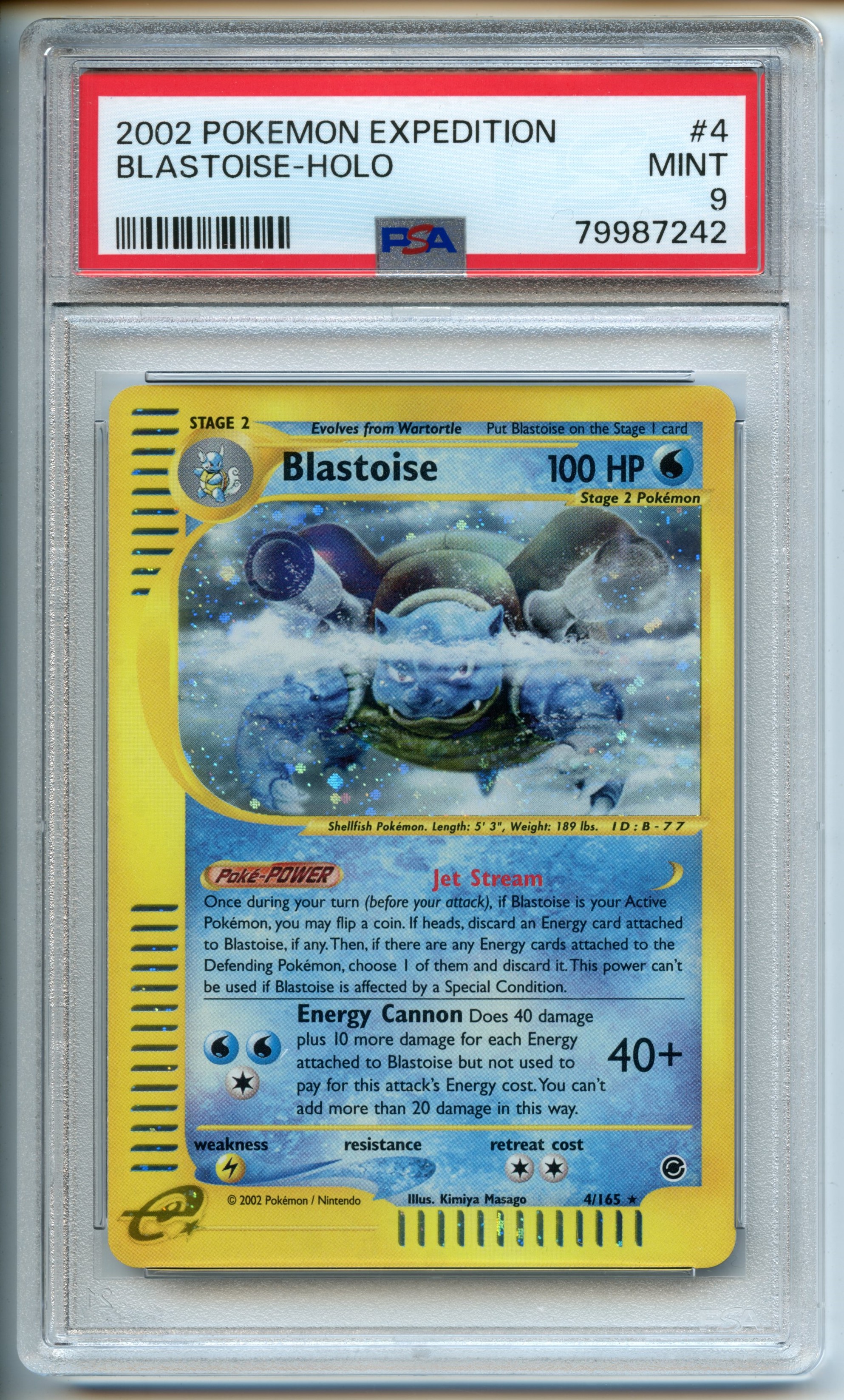 Pokémon TCG - Blastoise HOLO - Expedition - PSA 9