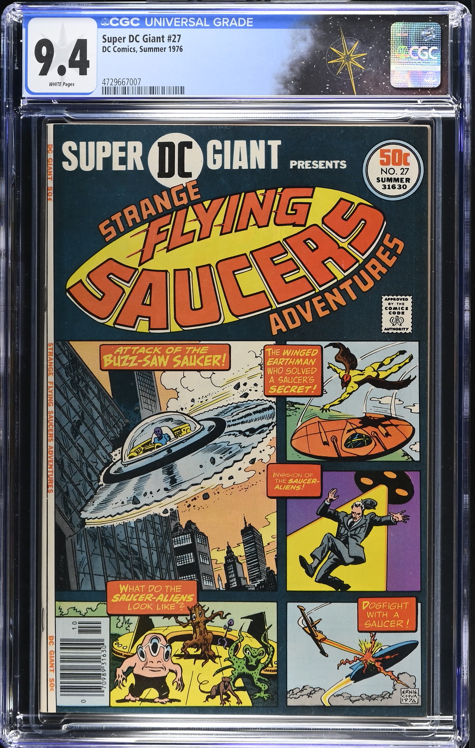 Super DC Giant #27 CGC 9.4 Strange Flying Saucers Adventures (DC Comics, 1976) White Pages