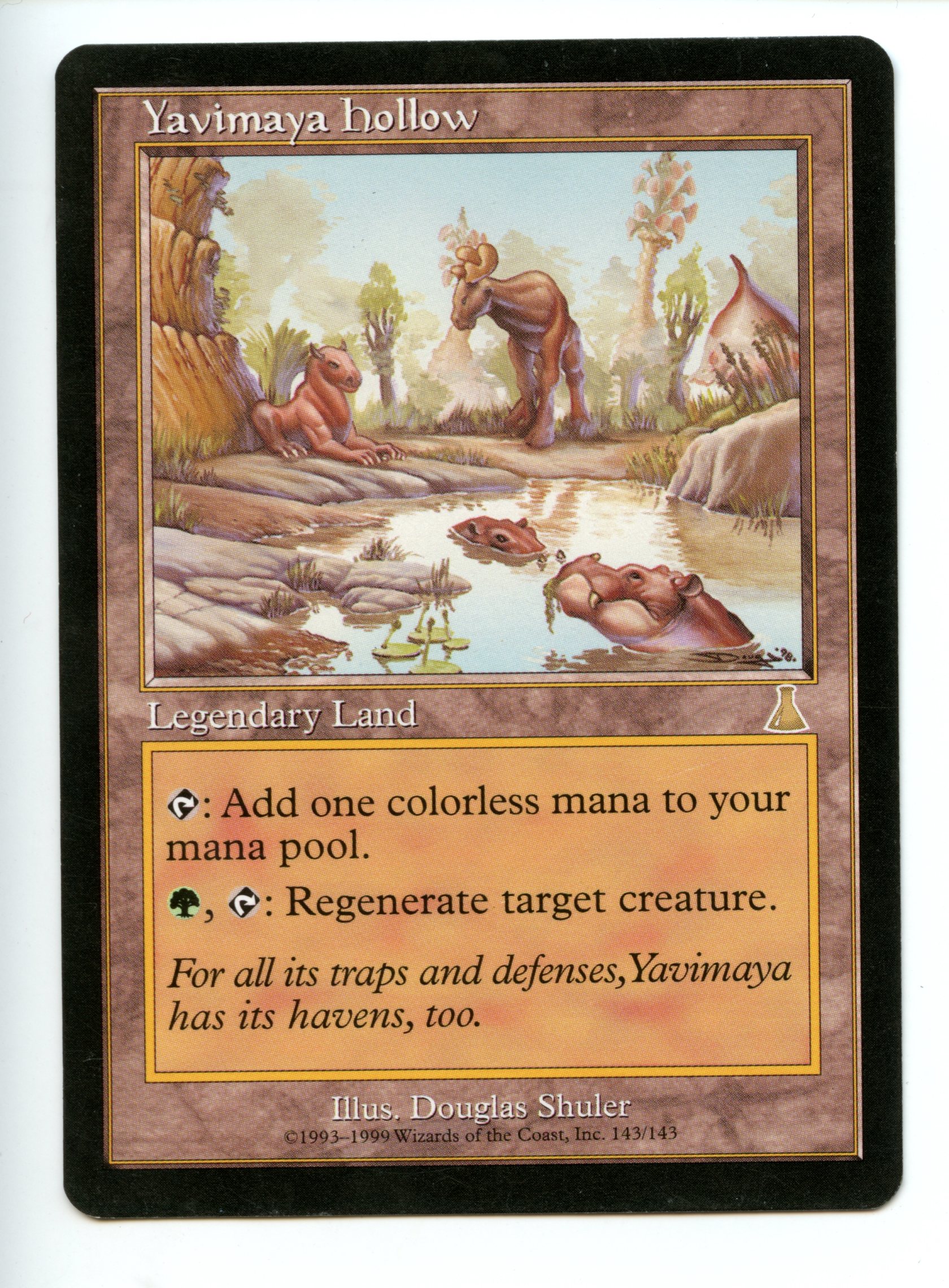 Magic the Gathering - Yavimaya Hollow  - Urza's Destiny - Lightly Played