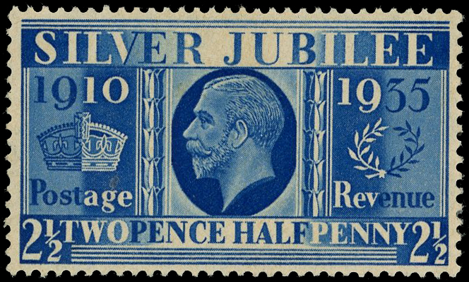 Great Britain 1935 SJ 2½d Prussian blue lpog SG 456a...