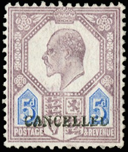 1906 5d Dull purple & ultramarine (C). Very...