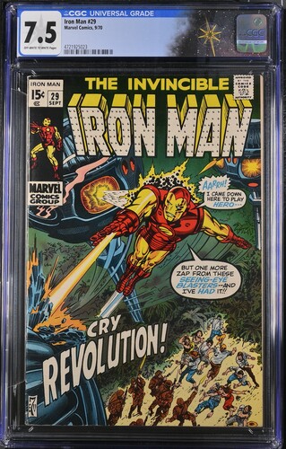 Iron Man #29 CGC 7.5 "Save the People ? Save the Country!" (Marvel Comics, 1970) Off-white to white pages