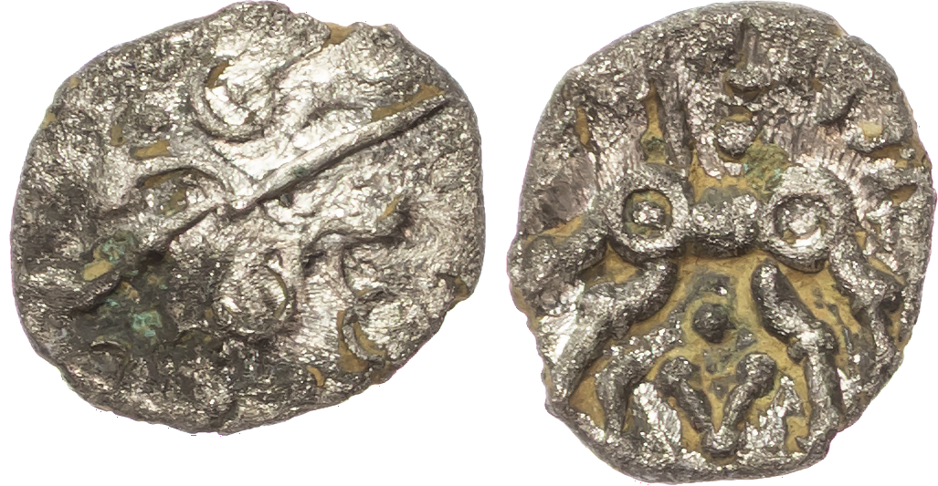 Dobunni, Uninscribed (c. 50-20 BC) AR Unit, ‘Cotswold Oxo’ type, 0.92g. 