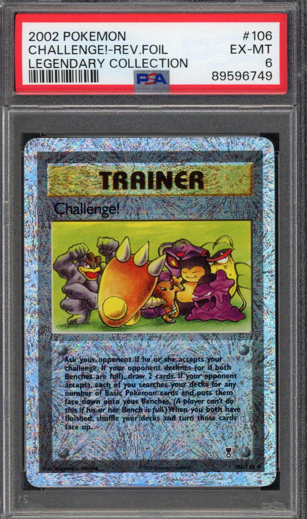 Pokémon TCG PSA 6 Challenge! 106 Reverse Foil, Legendary Collection  