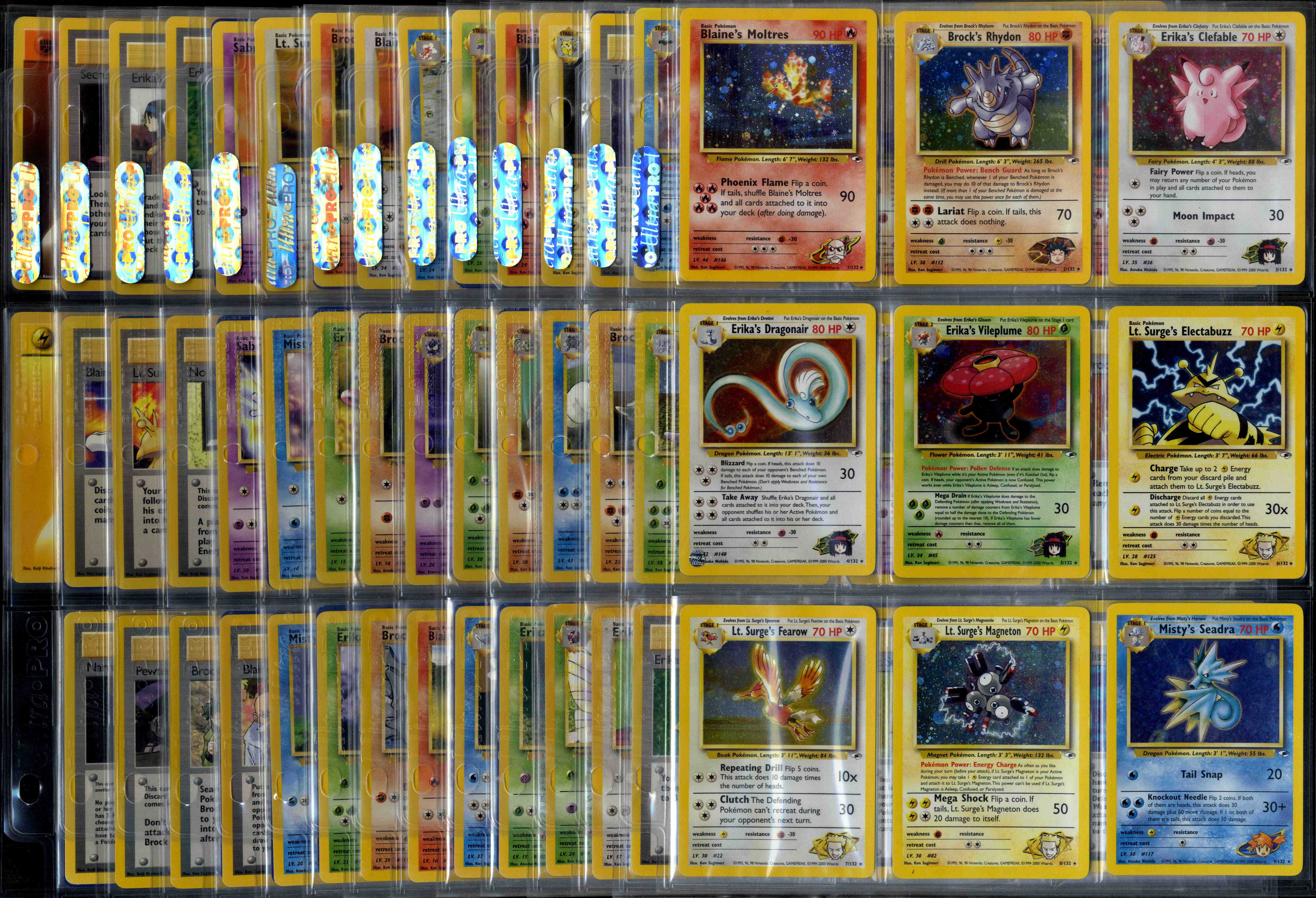 Complete Gym Heroes Set - 132/132 - Unlimited/ 1st Ed.