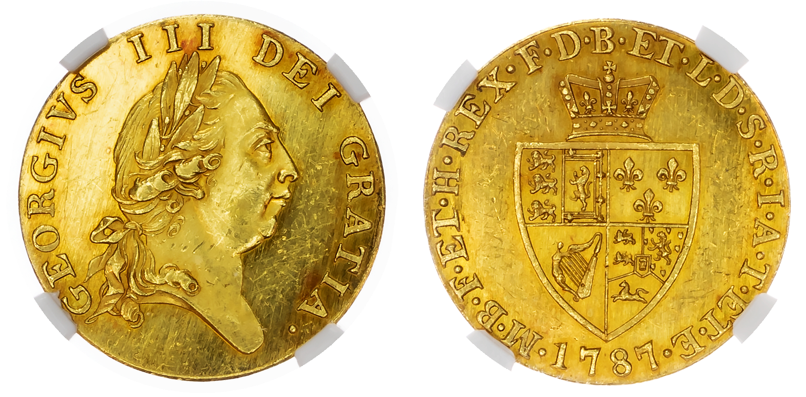 George III (1760-1820), Proof Half-Guinea, 1787. NGC PF62