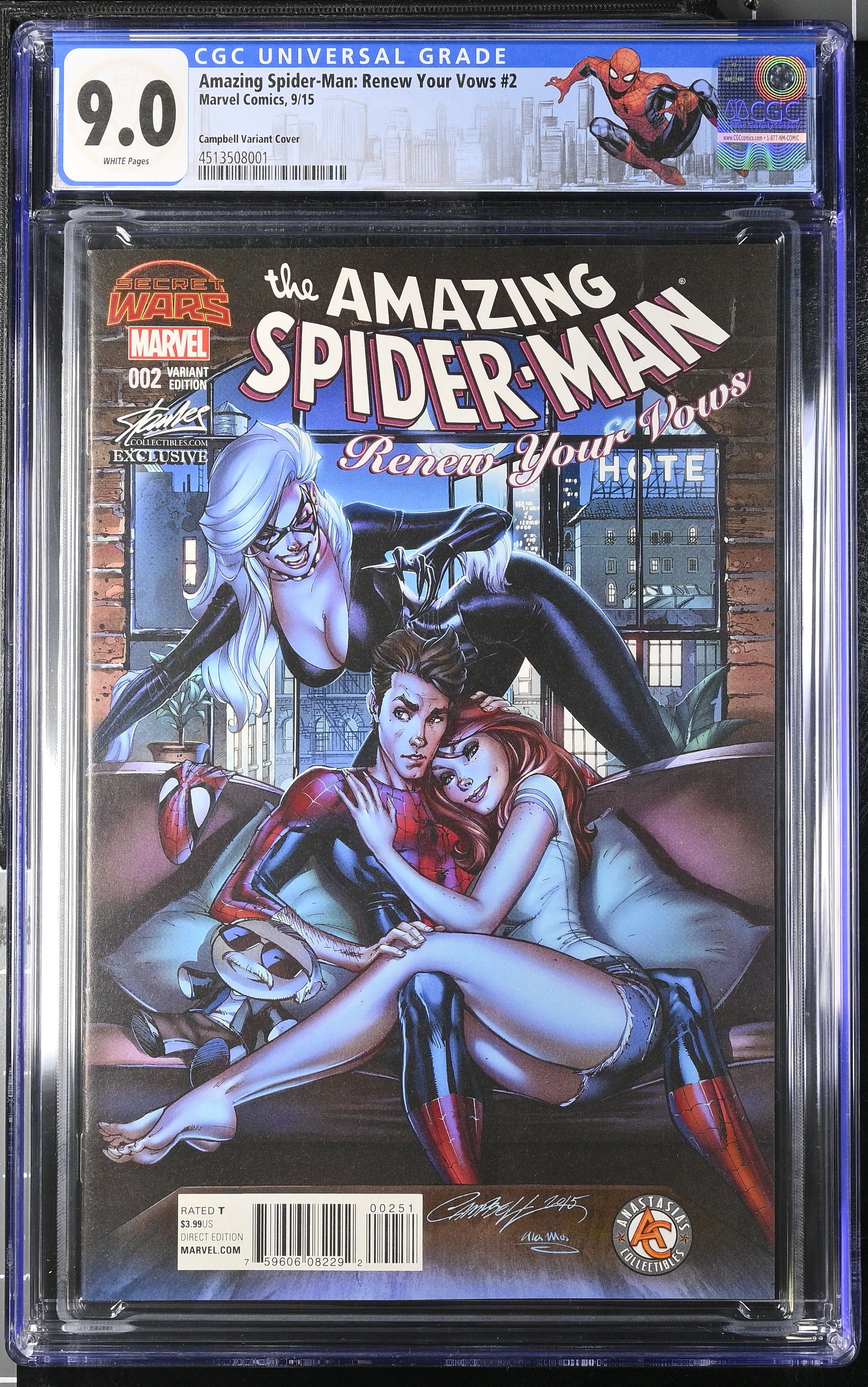 Amazing Spider-Man Renew Your Vows #2 (Marvel Comics 2015) CGC 9.0 J Scott Campbell
