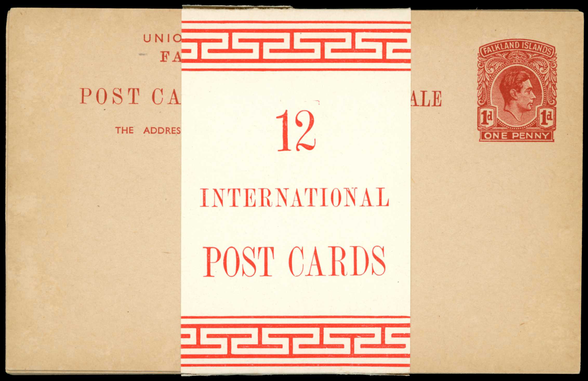 POSTAL HISTORY: 1938 1d red-brown post card,...