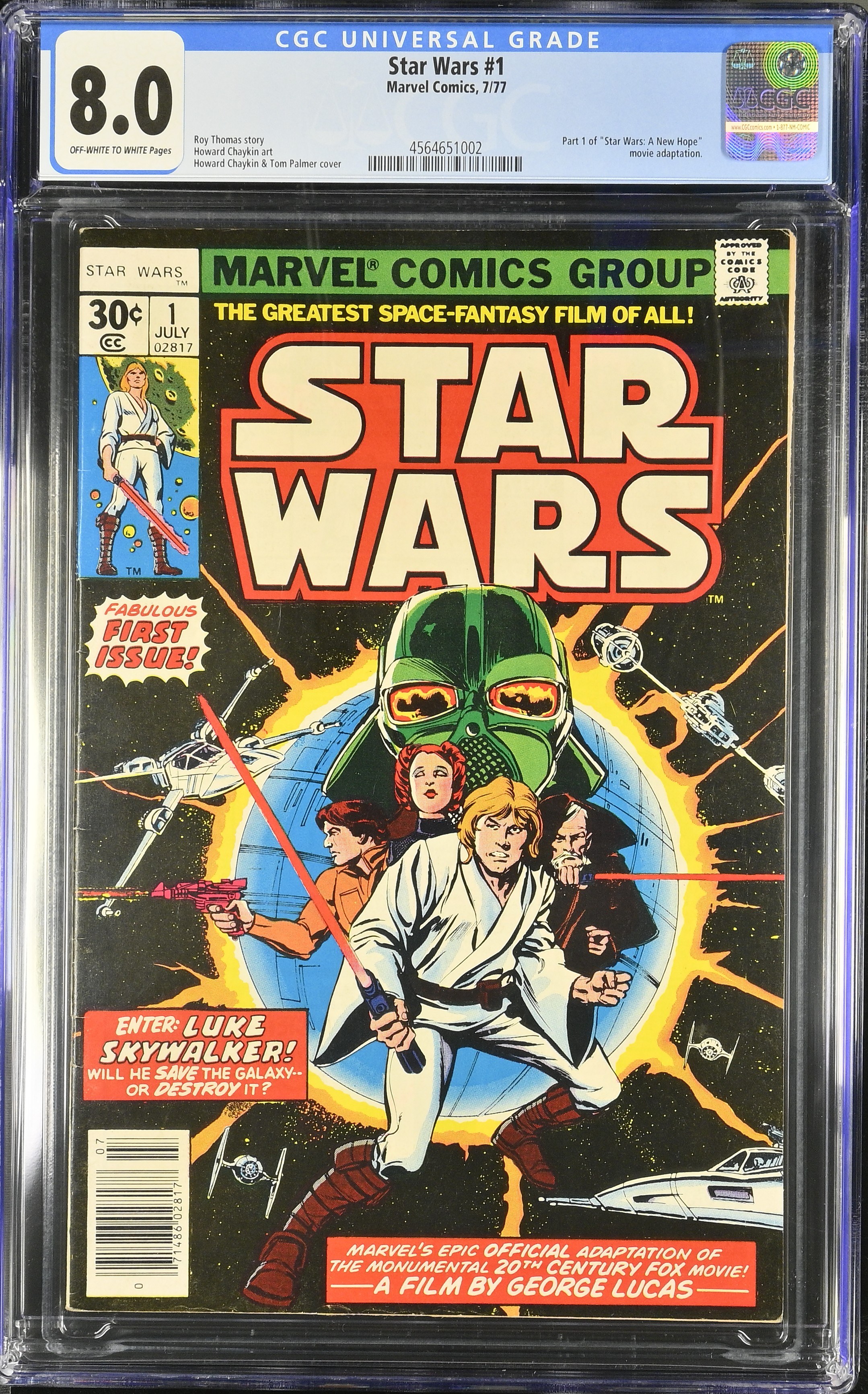 Star Wars #1 (Marvel Comics 1977) CGC 8.0