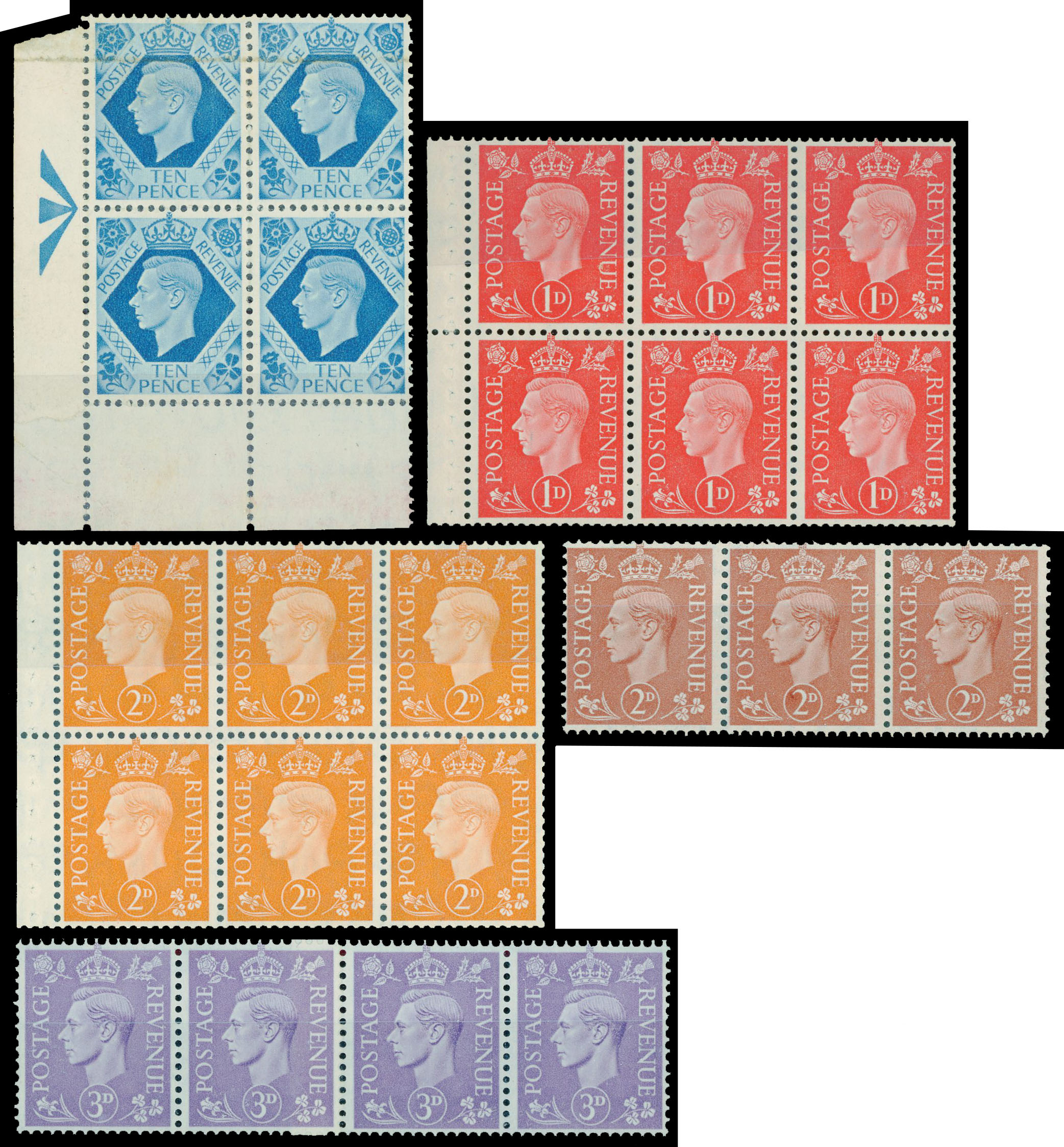 GB KG VI balance lot mint