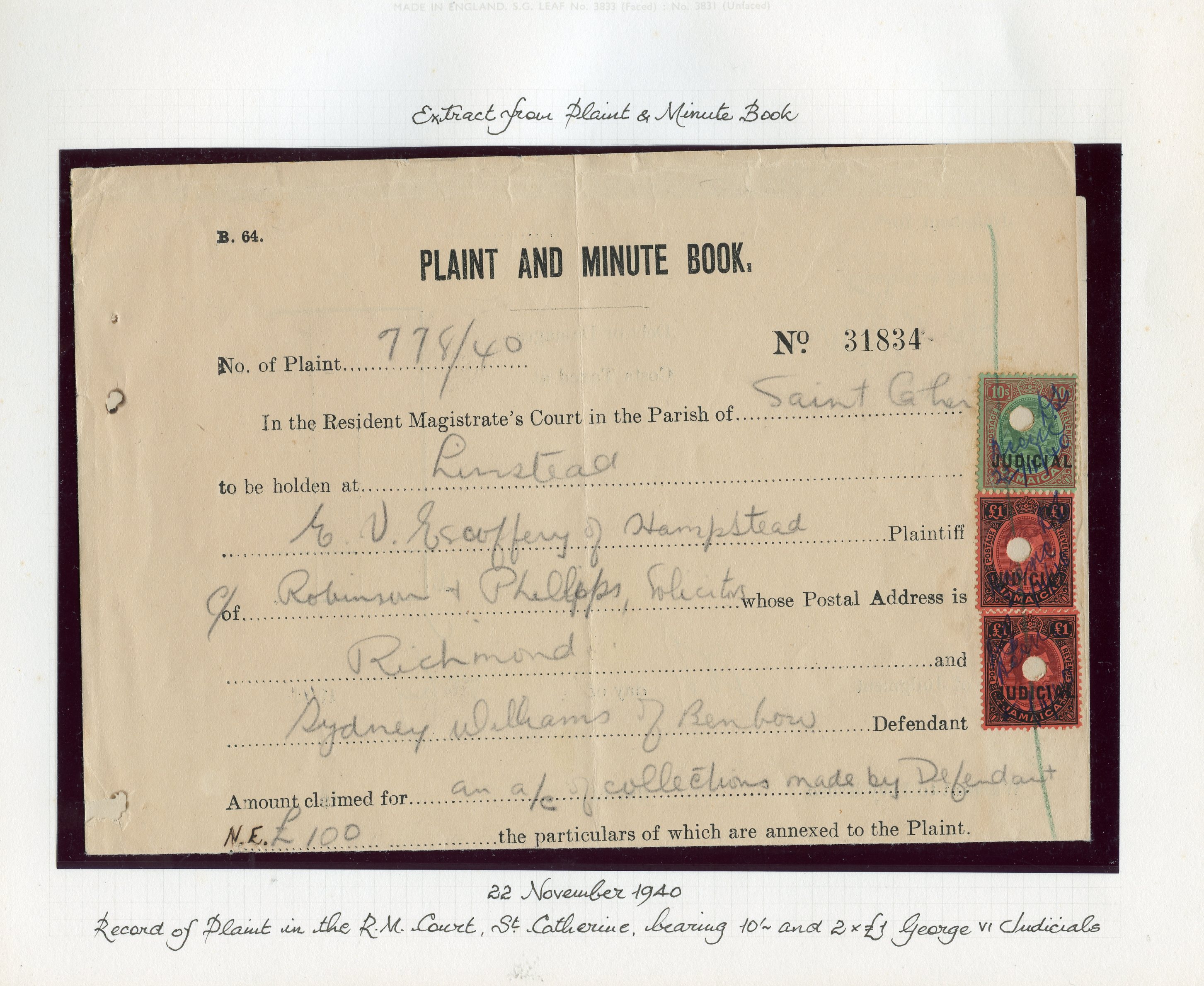 Judicial: 1913-76 collection on pages...