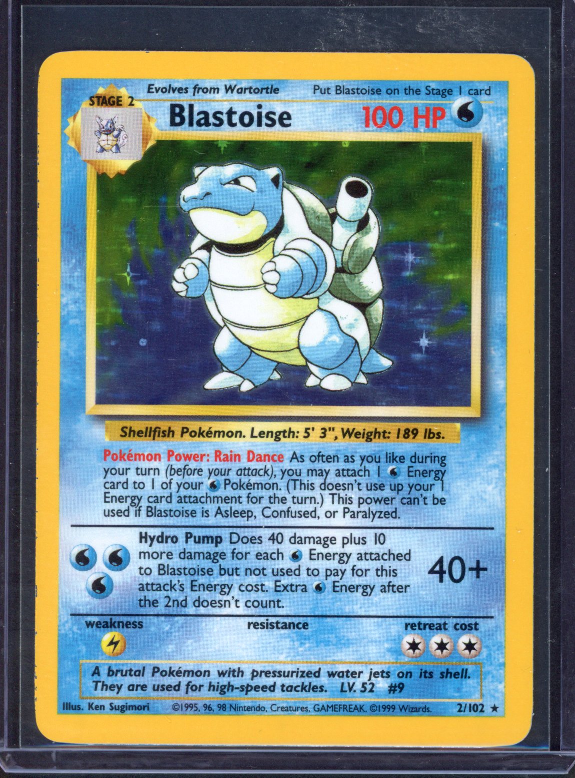 Blastoise Holo #2/102 - Base Set (Ungraded) - Light Play