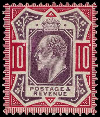 1902 10d slate-purple and deep carmine on...