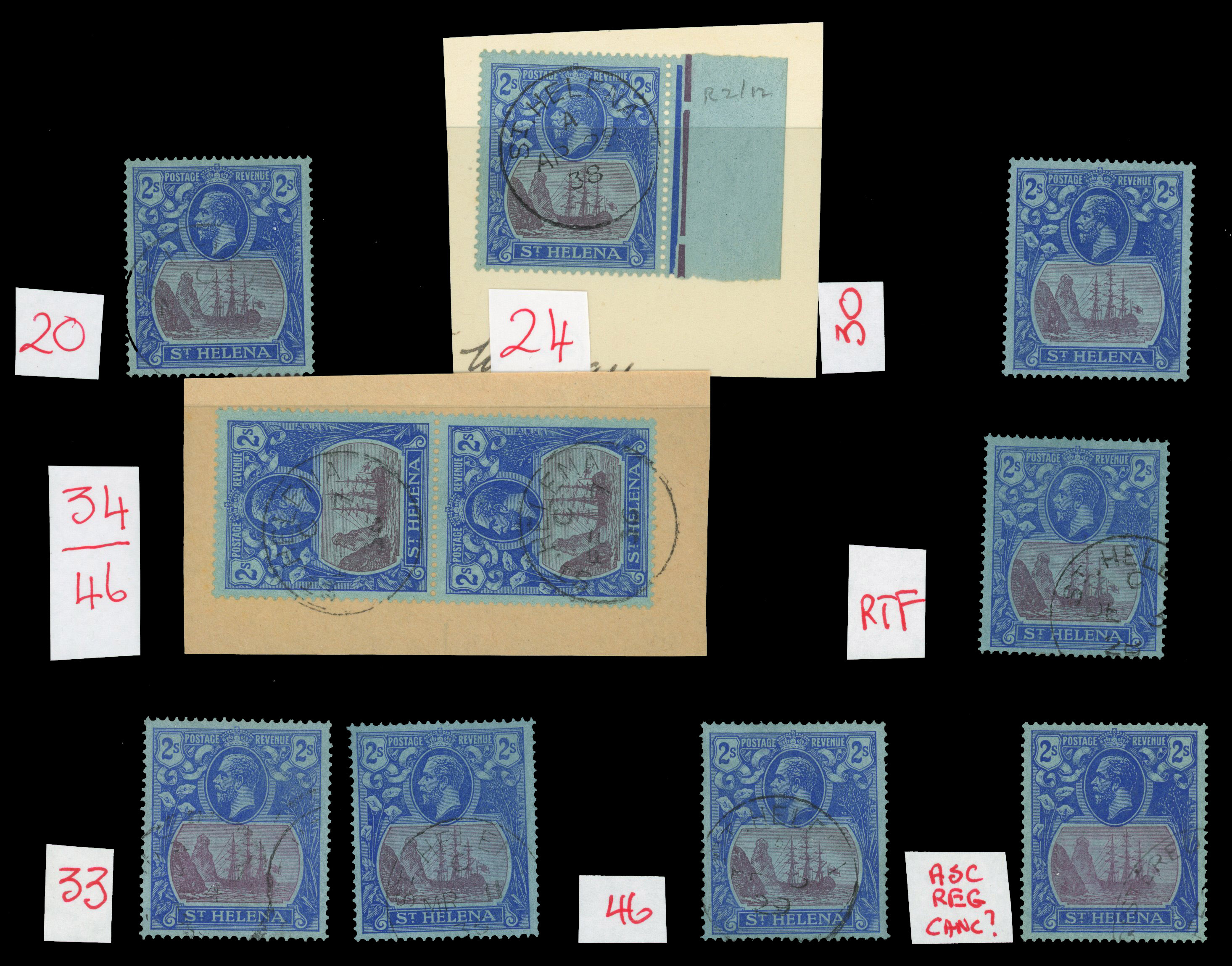 St Helena SG 108 study used