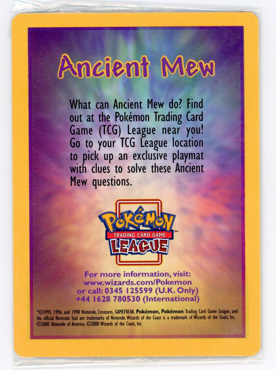 Ancient Mew Promo - Pokemon Movie 2000 (SEALED)
