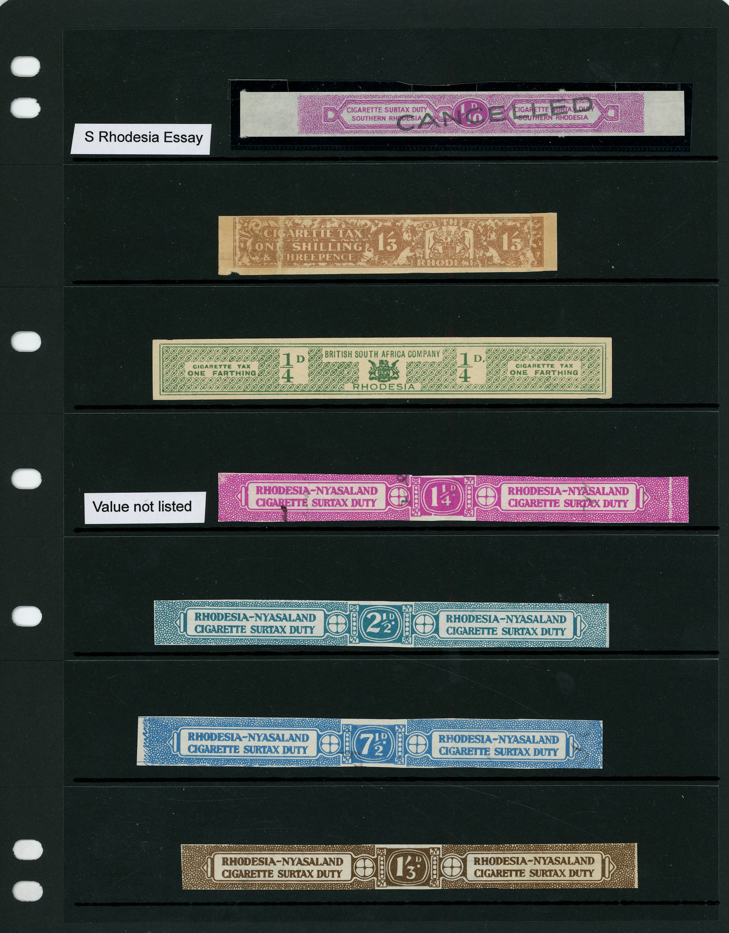 Rhodesias Cigarette Tax collection (7)